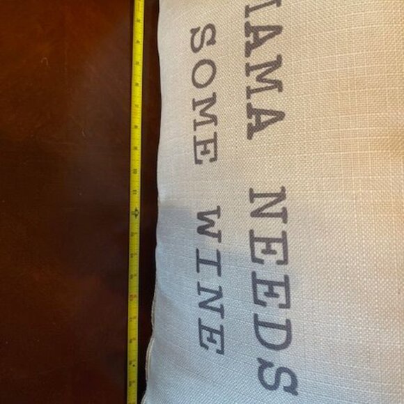 Decorative Throw Pillow With "Mama Needs Some Wine" funnyy Quote splashworks - Picture 4 of 7